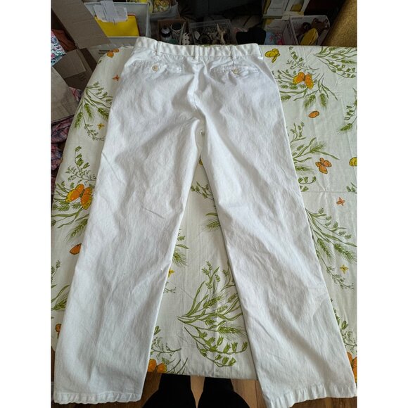 Izod Saltwater Stretch Chino Pants Straight Fit White Pants Size 32 X 30 Mens - Picture 2 of 8